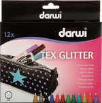 Darwi Tex Fabric Glitter Marker Set Set of Textile Markers Mélange 12 x 6 ml