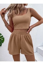 Know Women's Mink Ribbed Shorts Set
