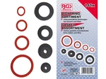 BGS Technic BGS 8059 Těsnící kroužky - guma, fiber a klingerit (Sada 141 dílů v PVC kazetě