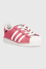 Detské tenisky adidas Originals SUPERSTAR ružová farba