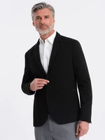 Ombre Men's jacket with patch pockets - black