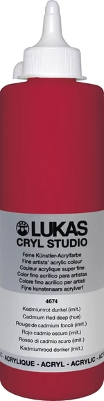 Lukas Cryl Studio Acrylic Paint 500 ml Cadmium Red Deep Hue Pintura acrílica