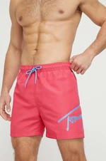 Plavkové šortky Tommy Jeans ružová farba