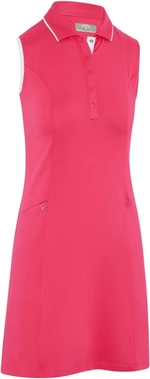 Callaway Womens Sleeveless Dress With Snap Placket Pink Peacock XS