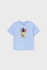 Bavlněné dětské tričko Mayoral s potiskem