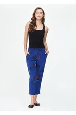 Dagi Women's Navy Dgk11810 Cupro Baggy Pants