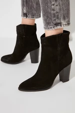 Trendyol Genuine Leather Black Suede Women's Boots &amp; Bootie