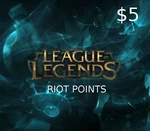 League of Legends 5 USD Prepaid RP Card US
