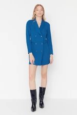 Trendyol Indigo Button Szczegółowa tkana mini kurtka Tkana sukienka
