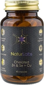 NATURLABS Zinok & Selén chelátové + Meď 60 kapsúl