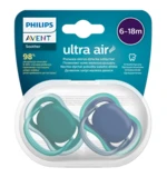PHILIPS AVENT Šidítko Ultra air neutral 6-18m chlapec modrá 2 ks