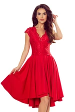 Numoco women's dress with lace neckline