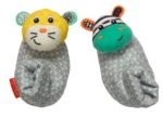 INFANTINO Hrkálky na nožičky Zebra & Tiger 2 ks