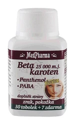 MEDPHARMA Beta karoten 25000 m.j. s Panthenolem + PABA 37 tobolek