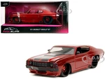 1971 Chevrolet Chevelle SS Red Metallic with Black Stripes "Pink Slips" Series 1/24 Diecast Model Car by Jada