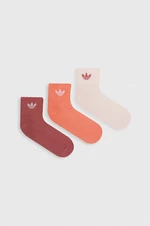 Ponožky adidas Originals 3-pak ružová farba, IW9270