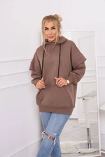 Mocca insulated sweatshirt with turtleneck