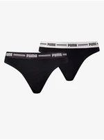 Set of two black thongs in black Puma - Ladies