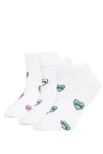 DEFACTO Girls' Cotton 3 Pack Short Socks