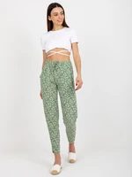 Light green summer floral pants SUBLEVEL