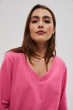 V-Neck Sweatshirt - pink