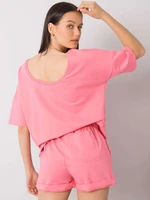 Women's pink cotton set