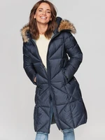 Giacca da donna PERSO PERSO_Coat_BLH211018FX_Navy_Blue