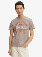 Light Brown Men's T-Shirt Tom Tailor - Men