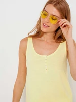 Light Yellow Tank Top CAMAIEU - Women