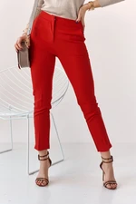 Elegant trousers with red pleated