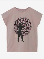 Pink girly T-shirt name it Just Dance - Girls