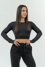 NEBBIA Women's crop top with long sleeves INTENSE Perform