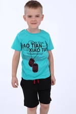 Boys' T-shirt with mint print