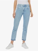 Light Blue Women's Cropped Slim Fit Pepe Jeans Violet