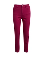 Orsay Dark Pink Women's Shortened Slim Fit Jeans - Women