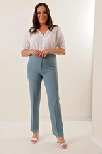 By Saygı Imported Crepe Wide Size Pants with Elastic Sides.