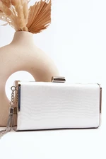 Small Silver Chionon Formal Bag with Tassel