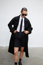 VATKALI Pleated high waist Bermuda shorts