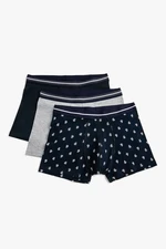 Koton Boy's Navy Blue Patterned Boxer