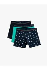 Koton 3-Pack Boxer Set with Fruit Printed Cotton