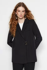Trendyol Black Accessory Detail Woven Blazer Jacket