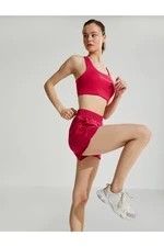 Koton Sports Shorts High Waist, Wide Legs with Pockets.