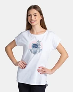 White women's T-shirt with print Kilpi NELLIM