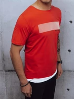 Červené pánské tričko Dstreet z s potiskem