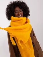 Tmavě žlutý široký dámský šátek