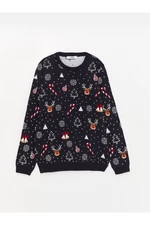 LC Waikiki Crew Neck Christmas Theme Long Sleeve Boy Knitwear Sweater