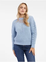 Orsay Light Blue Women's Sweater with Lace - Women