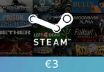 Steam Wallet Card €3 EU Activation Code
