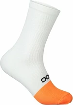 POC Flair Sock Mid Hydrogen White/Zink Orange L Calzini ciclismo