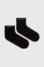 Ponožky BOSS 2-pack pánské, černá barva, 50491208